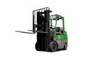 Green Fork-Lift Truck Royalty Free Stock Photo
