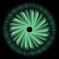 green fractal abstract circle ornament