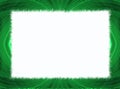 Green Fractal Border with White Copy Space