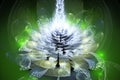 Green fractal flower