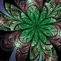 Green fractal flower