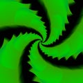 Green Fractal that Looks Like Dragon Tails