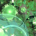 Green fractal swirls Royalty Free Stock Photo