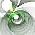 Green fractal swirls, digital artwork Royalty Free Stock Photo