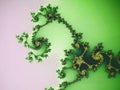 Green fractal swirls Royalty Free Stock Photo