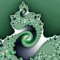 Green fractal swirls Royalty Free Stock Photo