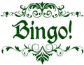 Green frame with BINGO text. Royalty Free Stock Photo