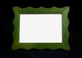 Green Frame Chalkboard on black with copy space Royalty Free Stock Photo