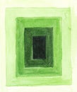 Green frames in watercolor Royalty Free Stock Photo