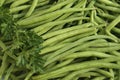 Green french beans with parsley