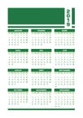 Green 2019 French calendar