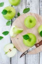 Green fresh apples Royalty Free Stock Photo