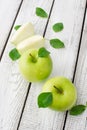 Green fresh apples Royalty Free Stock Photo