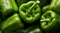 Green fresh bell peppers, nutritious vegetable