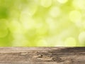 Spring Background with Empty Wooden Table