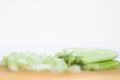 Green fresh celery sticks and pieces Royalty Free Stock Photo