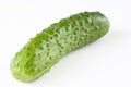 Green fresh cucumber over white Royalty Free Stock Photo