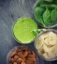 Green fresh healthy smoothie Royalty Free Stock Photo