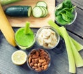 Green fresh healthy smoothie Royalty Free Stock Photo