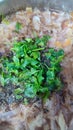 green fresh parsley chopped for cabbage soup, food vegetables