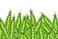 Green fresh peas isolated on white Royalty Free Stock Photo