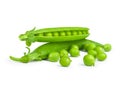 Green fresh peas in pods Royalty Free Stock Photo