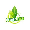 Green Fresh Tea Logo Sign Symbol Icon