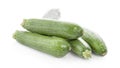 Green fresh zucchini isolated on white background Royalty Free Stock Photo