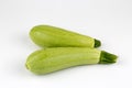 Green fresh zucchini on the white background. Turkish zucchini Royalty Free Stock Photo