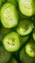 Green freshness backdrop Slices of cucumber backlit for texture Royalty Free Stock Photo