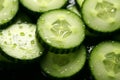 Green freshness a close up of a cucumber slice in a bowl