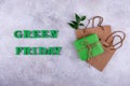 Green Friday eco friendly concept