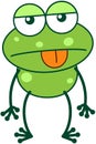 Green frog in apathetic mood