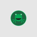 Green frog head vector logo icon Royalty Free Stock Photo