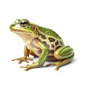 Green frog isolated on white created with Generative AI Royalty Free Stock Photo