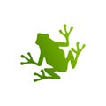 Green frog silhouette Royalty Free Stock Photo