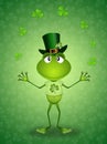 Green frog in St.Patrick's Day