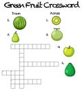 Green fruit crossword template