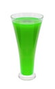 Green fruit flavor soft drink