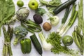 Green fruit and vegetables Royalty Free Stock Photo