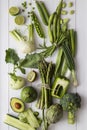 Green fruits and vegetables Royalty Free Stock Photo