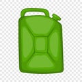 Green fuel canister icon, cartoon style Royalty Free Stock Photo