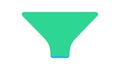 Green Funnel Filter Icon, Data Sorting Process, vector design Generative AI Royalty Free Stock Photo