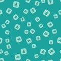 Green Funnel or filter icon isolated seamless pattern on green background. Vector Royalty Free Stock Photo