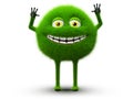 Green furry monster Royalty Free Stock Photo