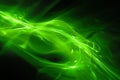 Green futuristic glowing plasma flow