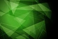 Green futuristic neon background. Creative abstract background, glass geometric bodies. Royalty Free Stock Photo