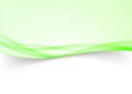 Green futuristic soft wave lines border background template Royalty Free Stock Photo