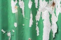 Green galvanized iron background with scratch