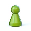 Green game pawn 3D